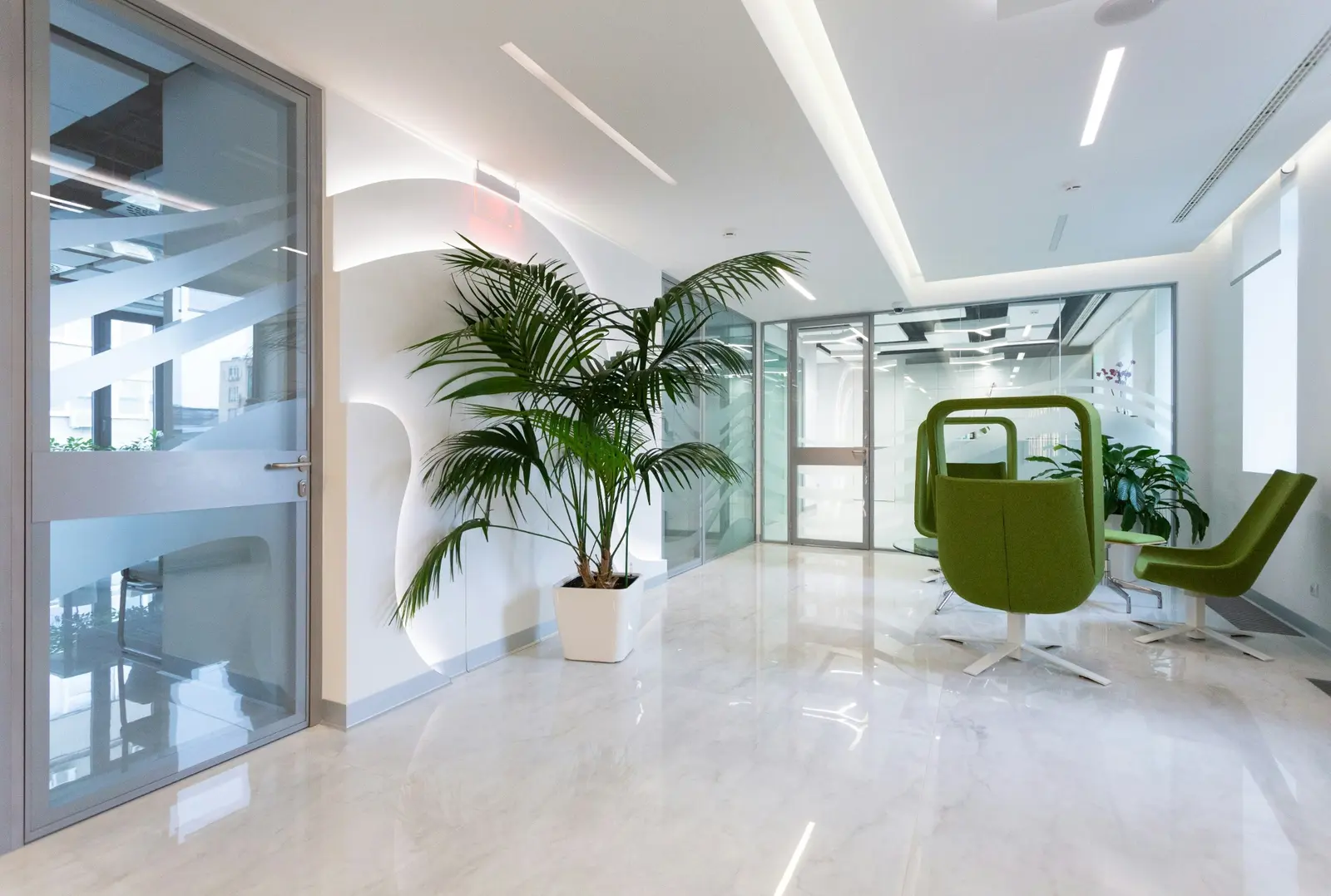 Illustrative modern clinical consultation interior